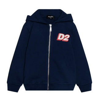 Dsquared2 Felpa con zip e cappuccio DQ1813-D0A4I