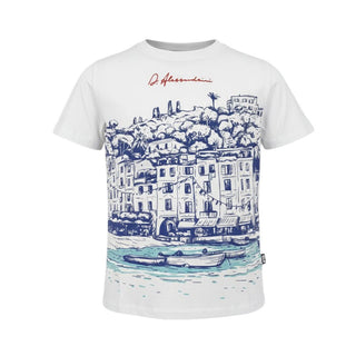 Daniele Alessandrini T-shirt Bianca Con Stampa Per Bambino 1236M00474B