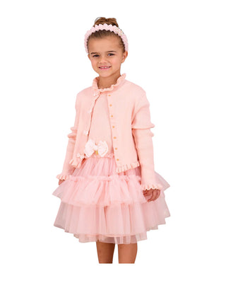 Angel's Face Cardigan TYLER RIBBED PEACH Da Bambina