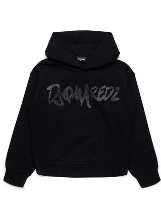 Dsquared2 Felpa Con Cappuccio DQ2713 D0ACX e Logo Stampato