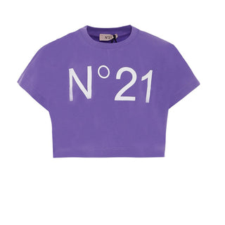 N21 T-shirt cropped con logo stampato N21558-N0153