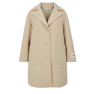 Hinnominate Cappotto monopetto in panno con patch logo 3641O0003V