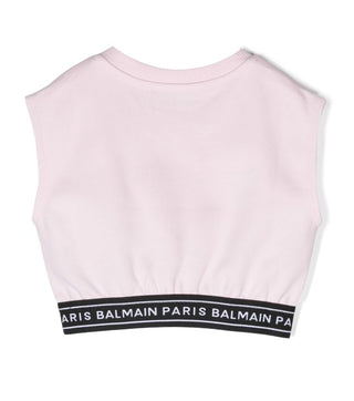 Balmain Felpa felpa crop bimba BS4A62