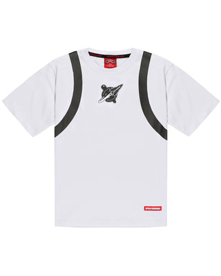 SPRAYGROUND T-shirt bianca in jersey con stampa SPY1332