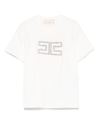 Elisabetta Franchi T-shirt girocollo con logo EFTS239