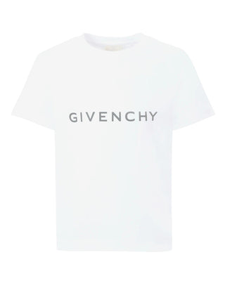 Givenchy T-shirt in jersey con logo frontale H30952