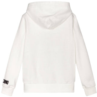 Moschino Felpa con zip e cappuccio HUF05N