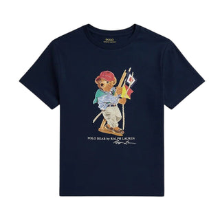 Polo Ralph Lauren T-shirt Blu Con Orso Per Bambini 322A12428001