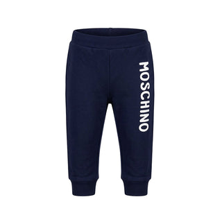 Moschino Tuta In Felpa Blu Con Stampa MMK039 Per Neonato