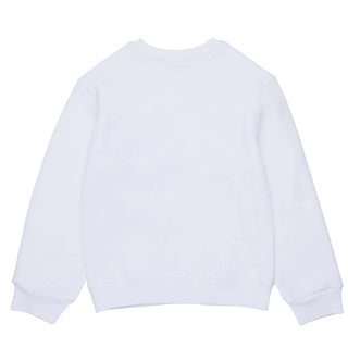 Dsquared2 Felpa Girocollo Bianca Con Patch DQ3398-D0AI5-DQ100 Per Bambino