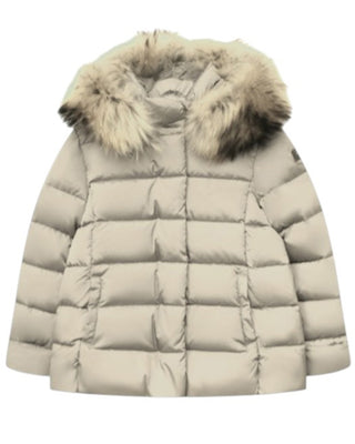 Il Gufo Giubbino beige trapuntato con cappuccio A22GM237N0031