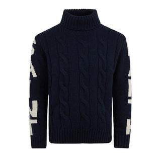 Mc2 Saint Barth Maglia dolcevita in misto lana con logo jacquard FIS0002-00190C