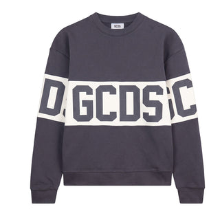 GCDS Felpa Girocollo Grigia Con Logo Z0MLQE139F004/977A Unisex