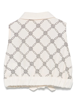 Elisabetta Franchi Camicia Logo All Over EGCA042.0 In Viscosa