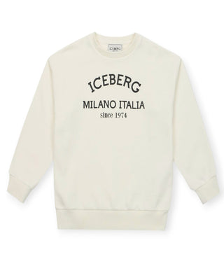 Iceberg Rundhals-Sweatshirt mit Frontaufdruck MFICE5334J