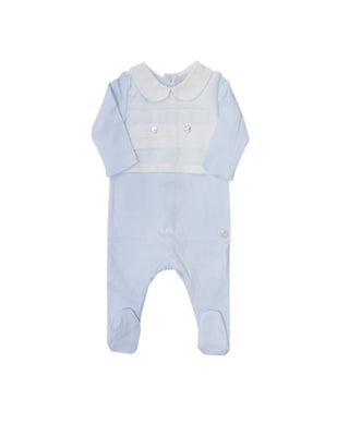 Paz Rodriguez Tutina Con Pettorina In Lino 005-192505 Neonati