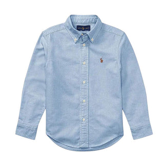 Polo Ralph Lauren Camicia Azzurra Oxford In Cotone 322677133002 Per Bambino