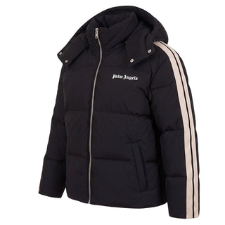 Palm Angels Giubbino Nero Trapuntato Con Cappuccio F6PAJBPF005/110 Per Bambini