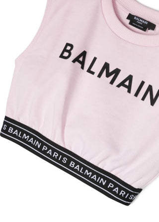 Balmain Felpa felpa crop bimba BS4A62