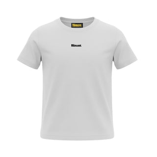 Blauer T-shirt Bianca Con Logo Per Bambino 26SBLKH02523-127