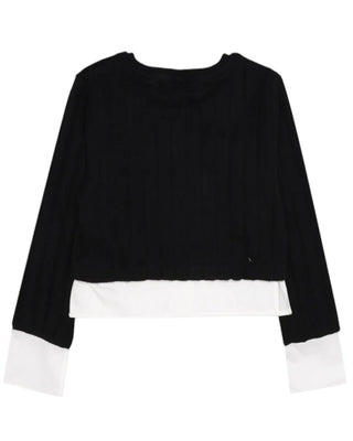 Lù:Lù Maglia nera con camicia LL3180