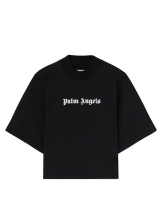 Palm Angels T-shirt cropped con logo PWAA020C99JER0161001