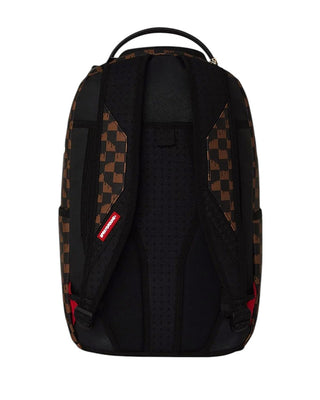 SPRAYGROUND Zaino BROWN AND CREAM DRIP CHECK SHARK 910B8552NSZ