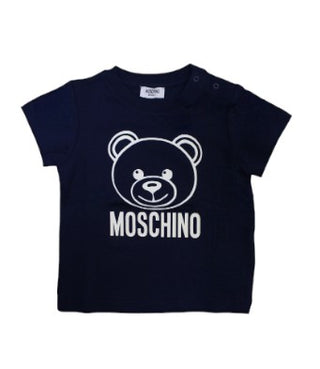 Moschino T-shirt girocollo con logo e simbolo MZM01H