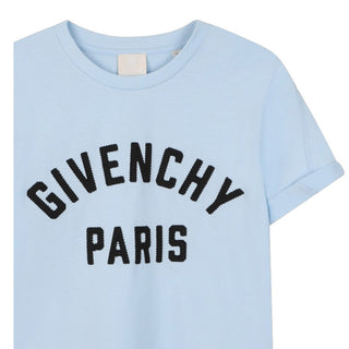Givenchy T-shirt Celeste Con Logo Per Bambini H31109/77L