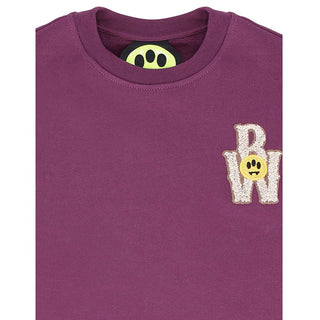 Barrow Felpa girocollo in cotone con patch Smile F5BKJUSW082