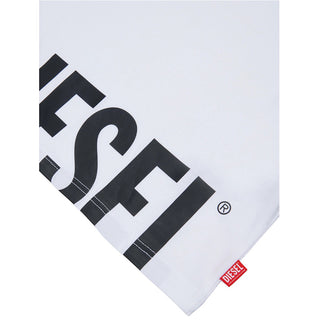 Diesel T-shirt Bianca Con Logo J03040-00YI9-K100 Per Bambini