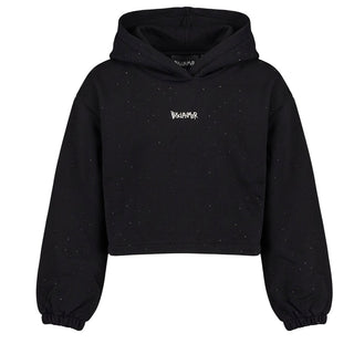 Disclaimer Felpa Nera Con Strass 26IDK59264N Per Bambina