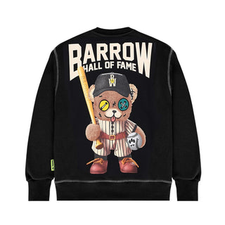 Barrow Felpa girocollo in cotone con patch Smile F5BKJUSW082