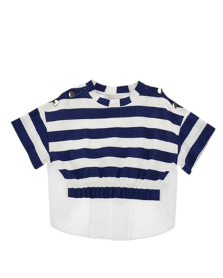 Monnalisa T-shirt in fantasia a righe 11C612