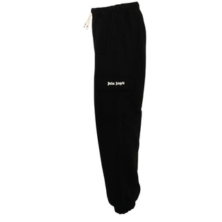Palm Angels Pantaloni Cargo Neri In Felpa Per Bambini PBCH016S26FLE001/110
