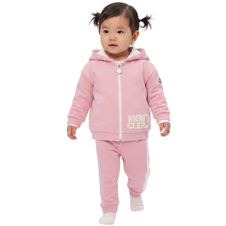 Moncler Tuta Rosa In Cotone Per Neonata I29518M00007