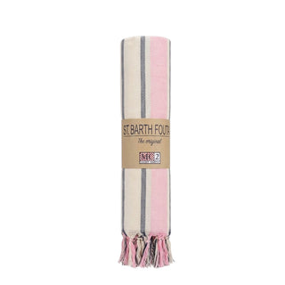 Mc2 Saint Barth Telo Foutas In Cotone A Righe Con Logo Ricamato FOUL002/02598L