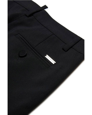 Dsquared2 Pantaloni chino neri in fresco di lana DQ2276 D0A8A