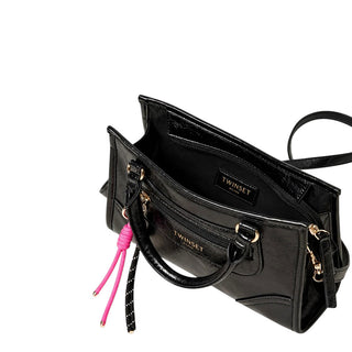 TWINSET Borsa Nera A Bombetta Con Ciondoli 262GJ8010 Per Bambina