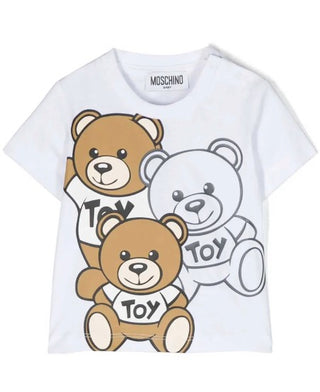 Moschino T-Shirt mit Rundhalsausschnitt und aufgedrucktem Logo MPM032