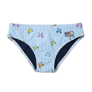 Mc2 Saint Barth Slip Da Bagno Billy A Righe Con Granchietti BIL0001/01081L Per Bambino