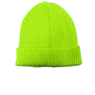 Marcelo Burlon Cappello verde fluo a coste con logo BMB91038000