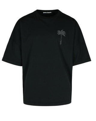 Palm Angels T-shirt oversize con stampa palme PMAA002S25JER0041313