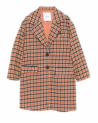 Lù:Lù Cappotto in fantasia pied de poule LL3247