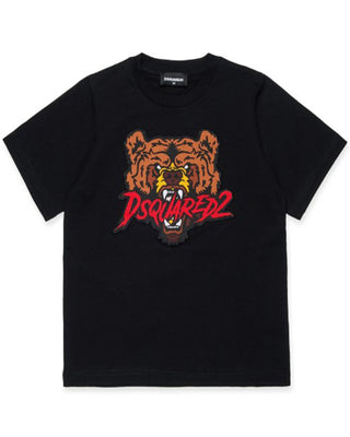 Dsquared2 T-shirt in jersey con patch Bear DQ2983 D004G