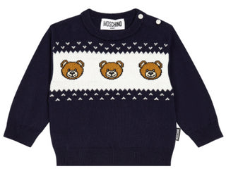 Moschino Langarm-Pullover mit Rundhalsausschnitt MWW00J