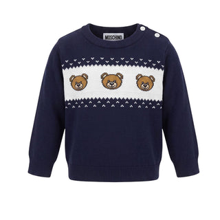 Moschino Langarm-Pullover mit Rundhalsausschnitt MWW00J