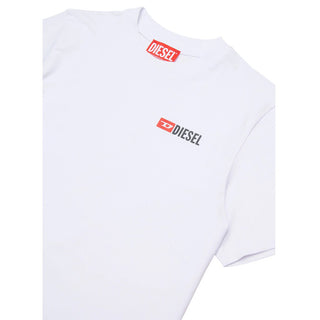 Diesel T-shirt bianca a maniche corte con logo J02691-KYATR-K100