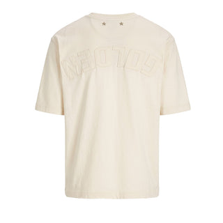 Golden Goose T-shirt Girocollo Avorio Con Logo GUP01873.P001576.11560