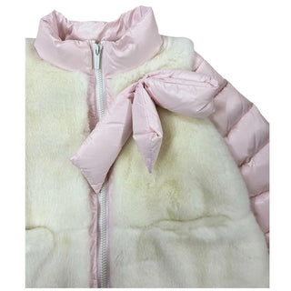 Simonetta Giubbino lungo con eco pelliccia e fiocco 1L2150